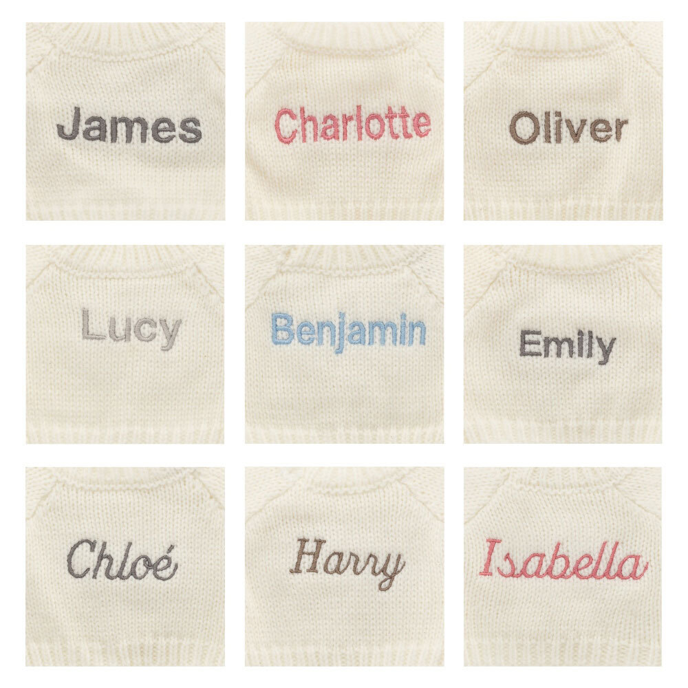Bashful Blush Bunny with Personalised Cream Jumper - Image 2