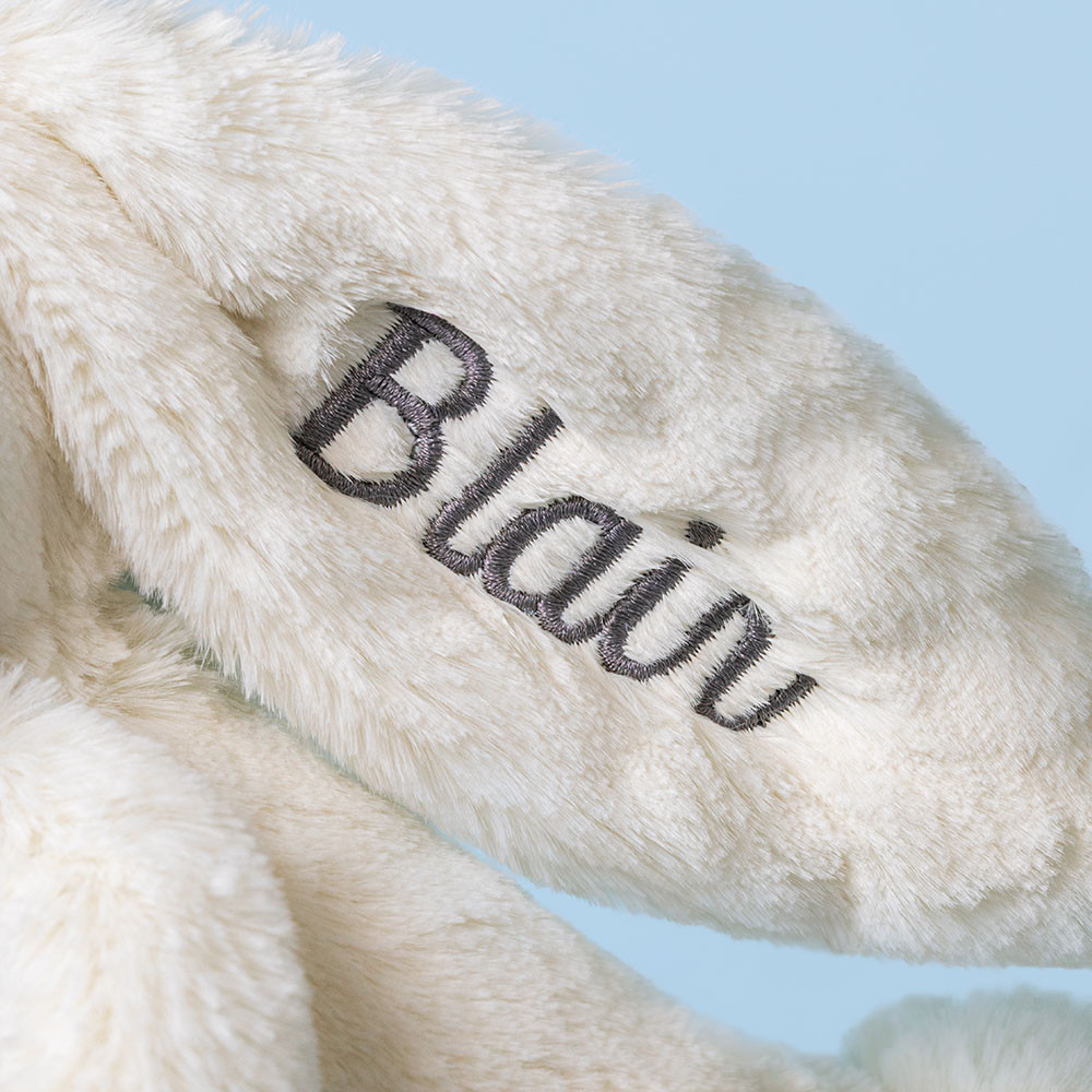 Personalised Cream Bunny with Plant - Image 2