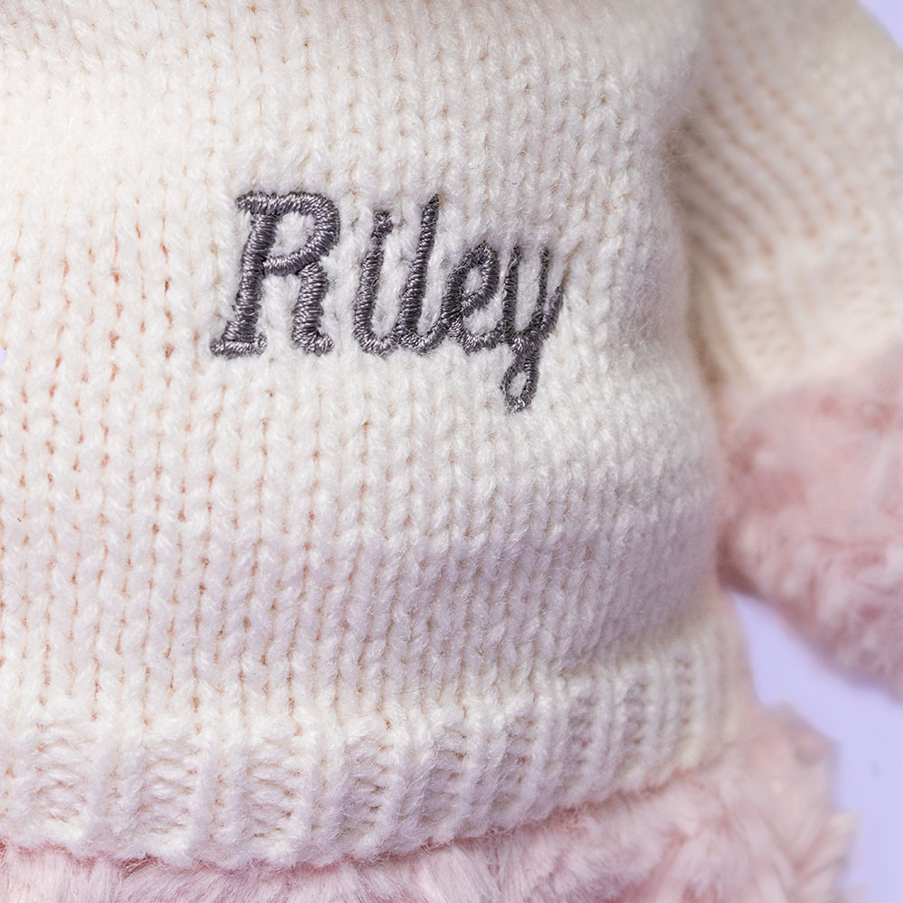 Leola Bear with Personalised Cream Jumper - Image 2