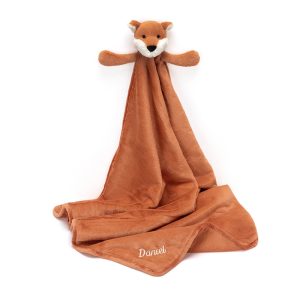 Personalised Bashful Fox Cub Blankie