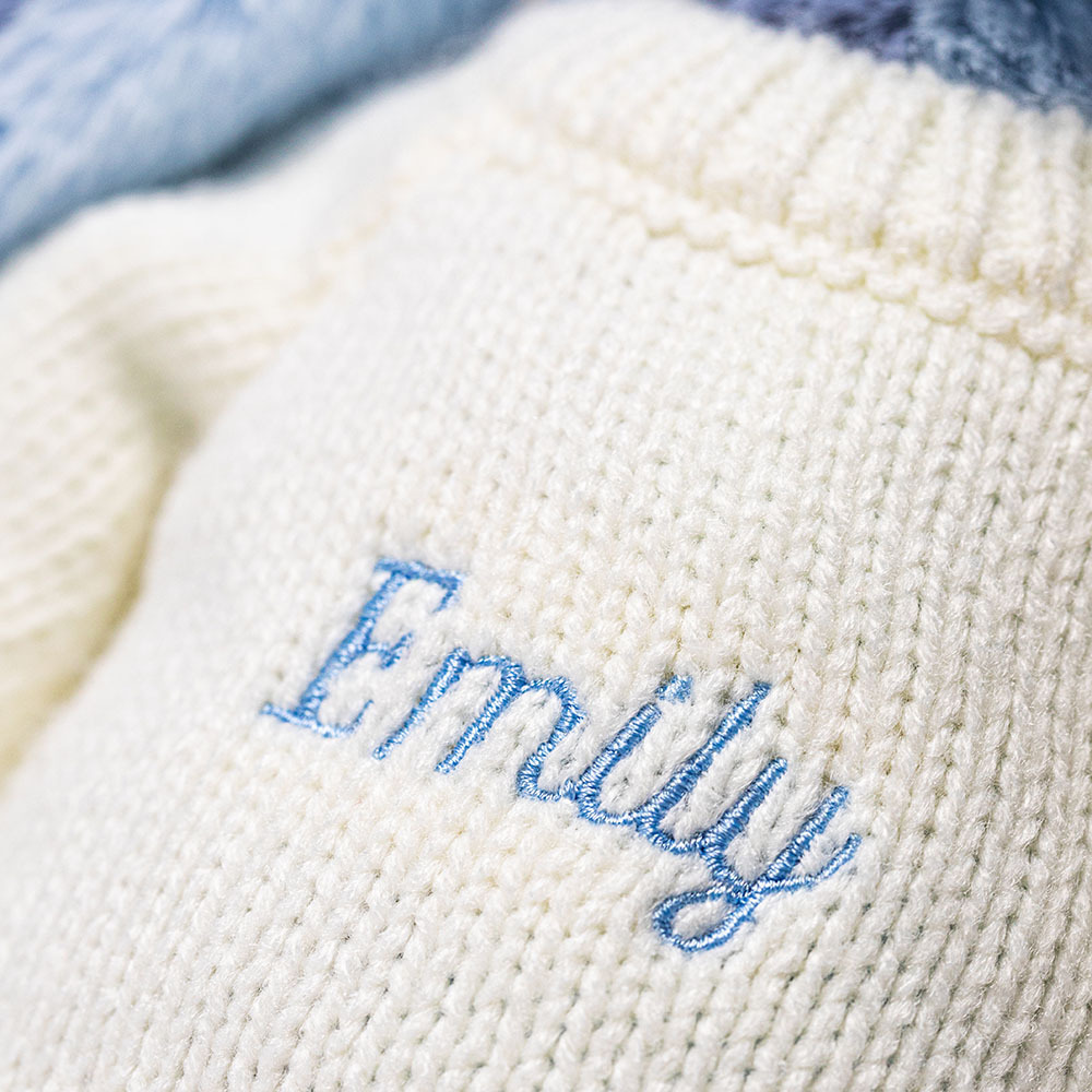 Puddlesea Bunny with Personalised Cream Jumper - Image 2