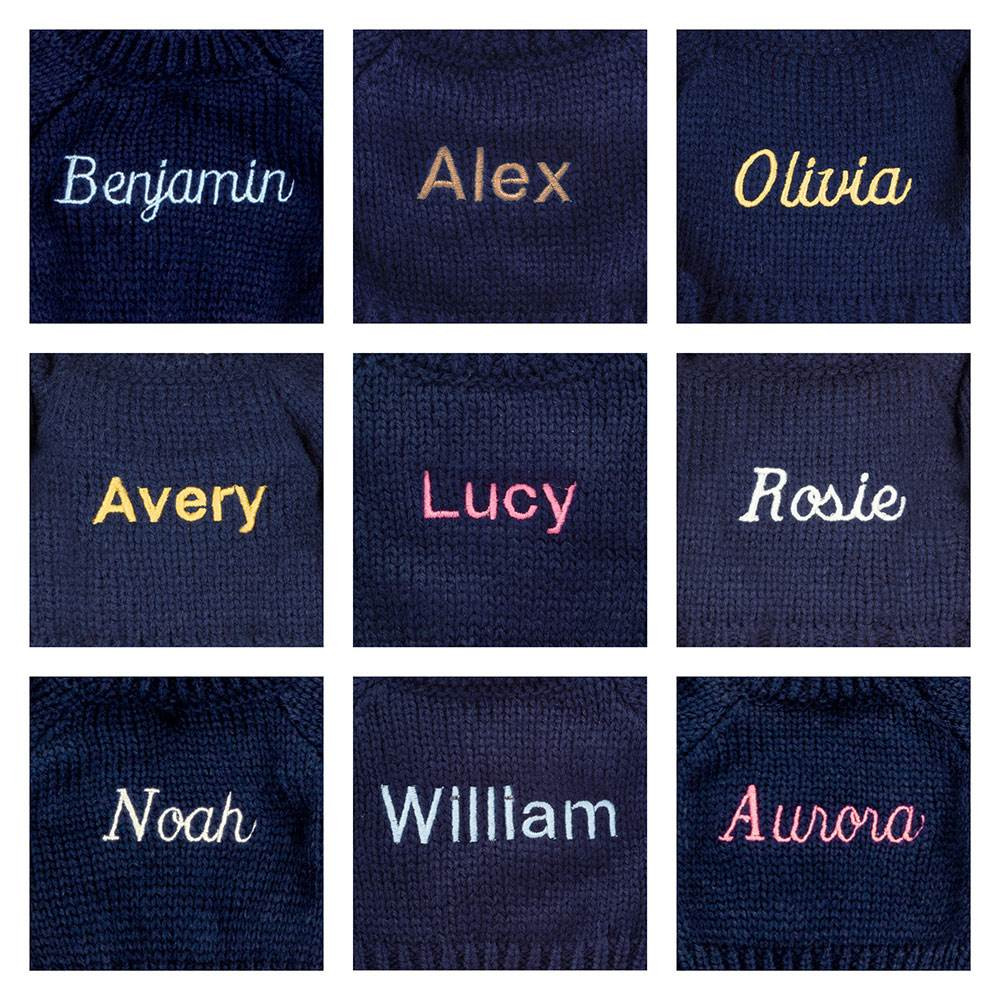 Bashful Luxe Bunny Rosa with Personalised Navy Jumper - Image 2