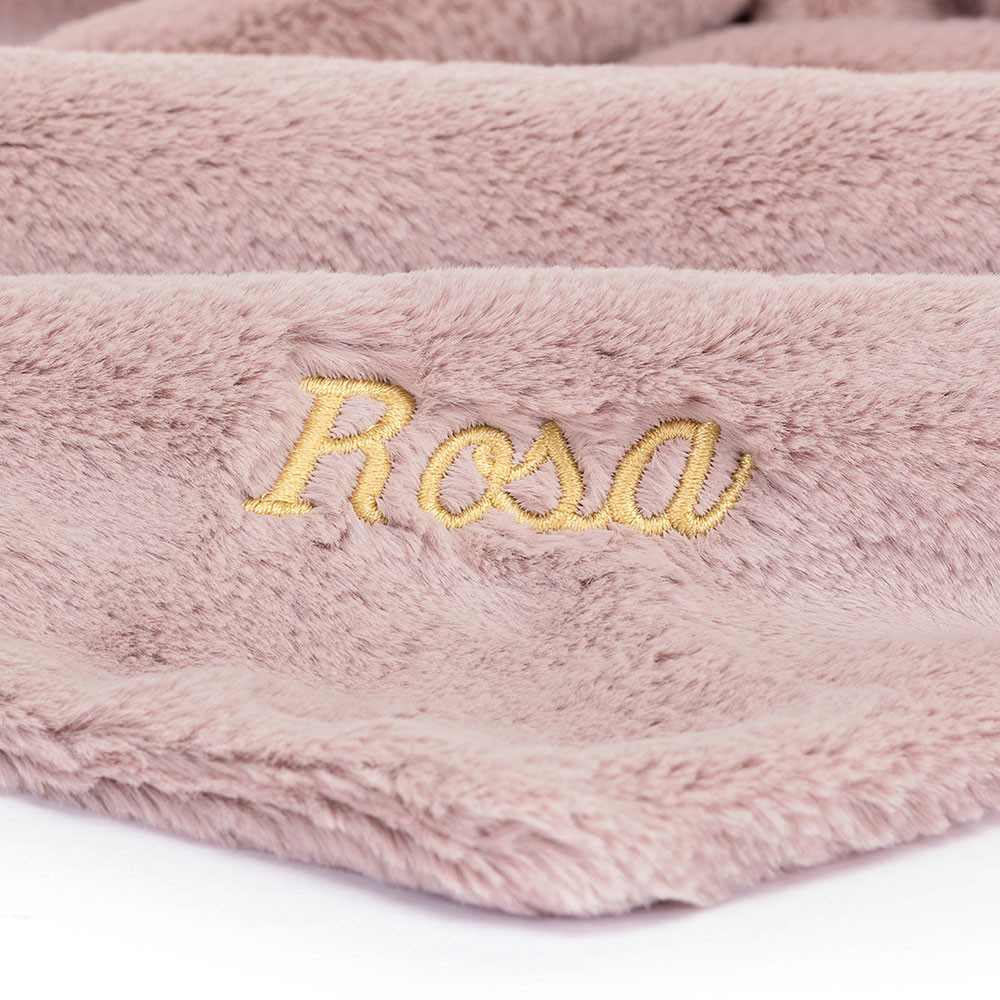 Personalised Bashful Luxe Bunny Rosa Soother - Image 2
