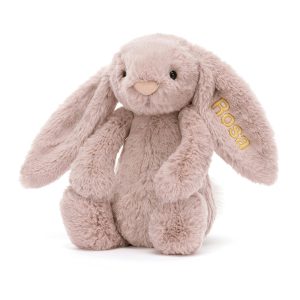 Personalised Bashful Luxe Bunny Rosa Medium