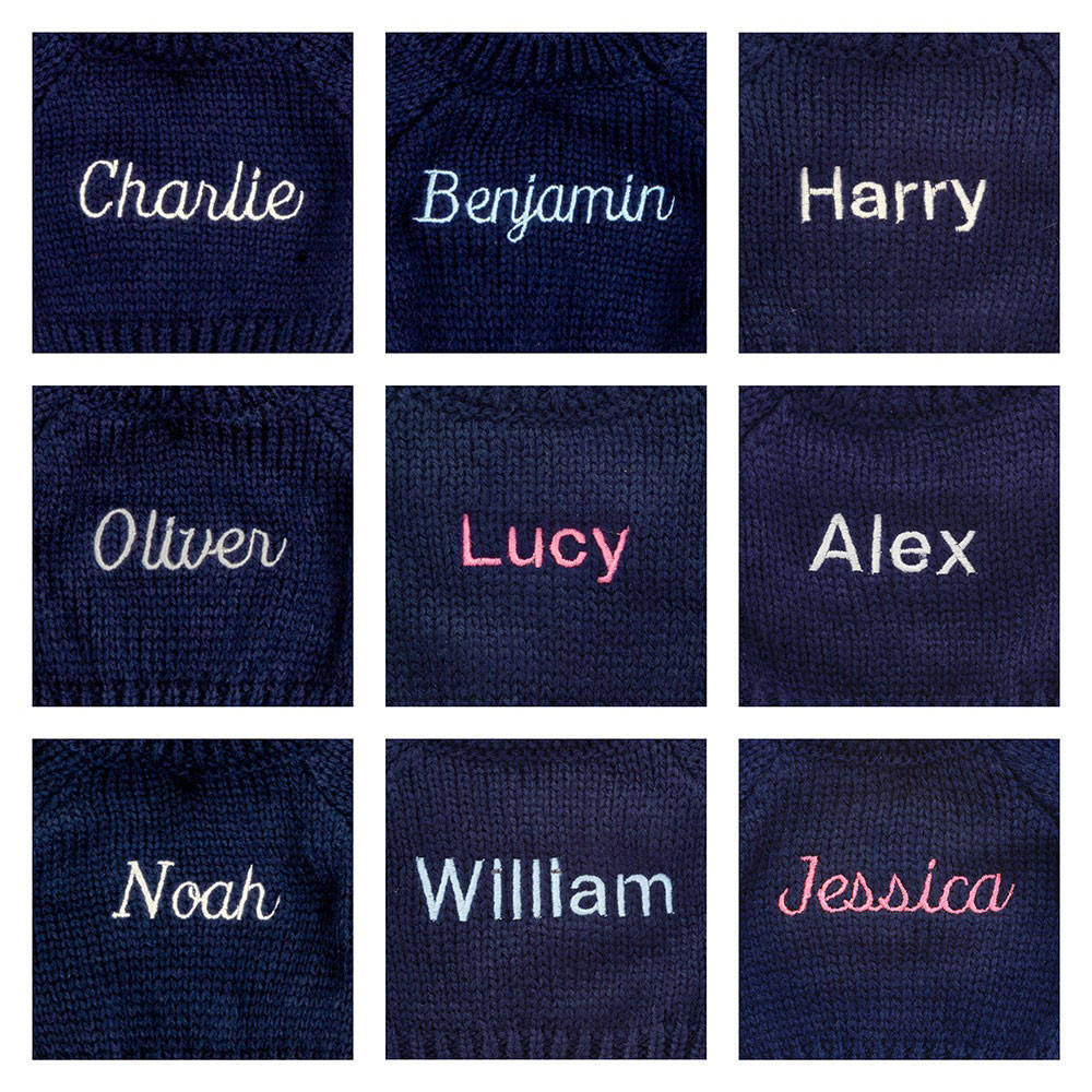Bashful Lilac Bunny with Personalised Navy Jumper - Image 2